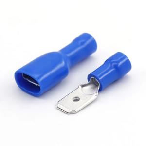 विद्युत टर्मिनल कनेक्टर किट FDFD5.5-250 पीतल/तांबे का ठंडा दबाया टर्मिनल fd/mdd पुरुष महिला बट इन्सुलेट टर्मिनलों - Product Image 5