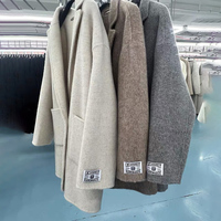 Nouveaux manteaux en laine mélangée pour femmes, sur mesure, de style tendance, veste d'hiver pour femmes, vêtements décontractés, blazer ample, streetwear de bureau
