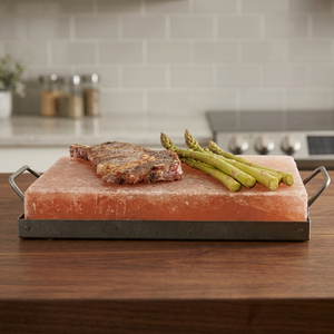 Venta al por Mayor de Ladrillos de Sal del Himalaya Refinada Hechos a Mano, de Primera Calidad, para Servir Alimentos, con Diseño Tallado y Empaque en Caja - Product Image 1