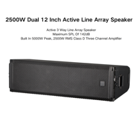 Système de sonorisation de scène de concert double 12 pouces actif à trois voies 2500W étanche Enceintes audio professionnelles Line Array