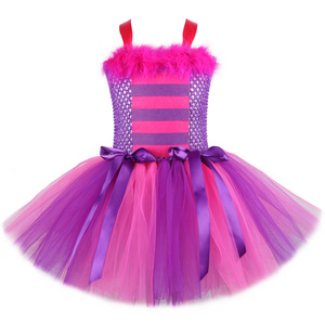 Set <span class=keywords><strong>Costume</strong></span> Tutu per Gatti, Abito in Tulle Rosa e Viola con Fascia per Capelli con Orecchie di <span class=keywords><strong>Gatto</strong></span> e Paillettes, Outfit Completo DP074 - Product Image 5