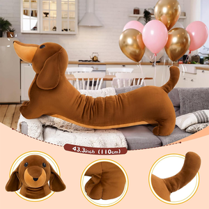 Chine Fabricant Long Corps Brun Teckel <span class=keywords><strong>Chien</strong></span> En <span class=keywords><strong>Peluche</strong></span> Jouets Animal En <span class=keywords><strong>Peluche</strong></span> pour Enfants Réaliste <span class=keywords><strong>Chien</strong></span> Géant <span class=keywords><strong>Peluche</strong></span> - Product Image 2