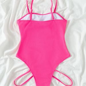 Conjunto de Bikini Brasileño Personalizado OEM, Micro Bikini Sexy para Mujer con Estampado/Puntos en la Parte Delantera, Traje de Baño de 1 Pieza, Fabricante de Guangzhou - Product Image 1
