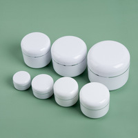Boîte de crème à fond Double couche 5G 50ml 100ml 200 ml PP argent bord crème pour le visage emballage pot en plastique masque boîte de pommade