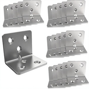 Soporte <span class=keywords><strong>de</strong></span> Esquina <span class=keywords><strong>de</strong></span> <span class=keywords><strong>Acero</strong></span> Inoxidable Plateado, Paquete <span class=keywords><strong>de</strong></span> 20, 1.5''x1.2''x1.2'', Soporte <span class=keywords><strong>de</strong></span> Unión en L Resistente a la Corrosión para Madera - Product Image 3