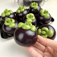 Jouets sensoriels anti-stress TPR non-rising en forme de blocs de citron, pomme de terre et mangoustan, pour soulager le stress, l'ADHD et l'autisme