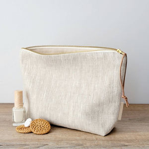 Borsa per il trucco Beige personalizzata della fiera reale custodia per cosmetici neutri ecologica riutilizzabile con cerniera per <span class=keywords><strong>accessori</strong></span> da <span class=keywords><strong>viaggio</strong></span> da <span class=keywords><strong>donna</strong></span> - Product Image 1