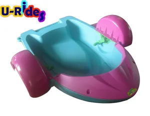 Bateau à pagaie en plastique de différentes tailles pour famille, vélo aquatique, piscine, manivelle en plastique, bateau à pagaie pour parc aquatique