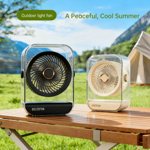 USB Rechargeable Intelligent Low Noise Household Portable <b>Wall</b> Mounted Air Circulation Table Desk Fan With Warm Night <b>Light</b> Usb - Product Image 6