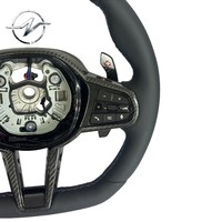 Volant sport en cuir bleu à 3 branches avec bouton multifonction YZ pour X5 G05 X6 G06 G20 G22 G30 M2 G87 M3 G80 M4 G82 G42