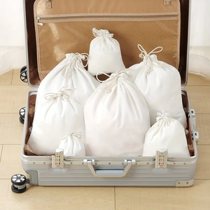 Sacs de rangement anti-poussière de luxe 100% sac à poussière en sergé de coton avec pochette à cordon pour sacs à main sacs à main bottes à chaussures - Product Image 4