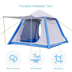 Carpa Inflable para Acampar, Carpa Grande, Refugio Portátil Inflable para Exteriores, Resistente a los Rayos UV, Impermeable, <span class=keywords><strong>Casa</strong></span> de Glamping Familiar - Product Image 4