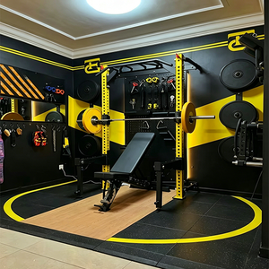 Cable Crossover Power Rack con Barra per <span class=keywords><strong>Trazioni</strong></span> a Muro Pieghevole Multifunzione Attrezzatura da Palestra per Allenamento della Forza e Body Building - Product Image 2