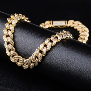 Hip-hop Necklace Versatile High-end <b>Copper</b> Inlaid Zircon Unisex European American Jewelry Wholesale - Product Image 2