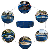Keyubo 4000L – Bassin rond écologique en bâche HDPE/PVC bleue pour l'aquaculture (poissons et crevettes) – Fabrication chinoise