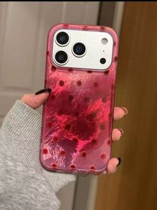 เคสโทรศัพท์ iPhone 17 Pro/16/15/14 รุ่น ZL034 ลายจุดสีชมพูเบอร์รี่ไล่เฉดสไตล์ Ins สำหรับสาวๆ รุ่น 13/12/<span class=keywords><strong>11</strong></span>/XR/<span class=keywords><strong>4</strong></span> แบบใหม่ - Product Image 2