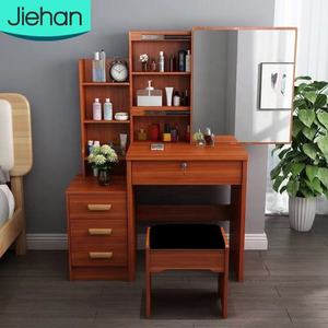 Meuble de maison nordique pour femmes, <span class=keywords><strong>coiffeuse</strong></span> de maquillage en MDF blanc avec miroir, table de chambre à coucher, vente en gros à prix abordable - Product Image 1