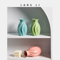 Pot en céramique contemporain pour plantes succulentes d'intérieur/extérieur, pots de fleurs pour la maison et le jardin, vente en gros, finition émaillée, trou de drainage