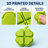 Porte-clés trèfle à quatre feuilles imprimé en 3D, accessoire anti-stress en PLA avec anneau porte-clés