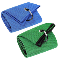 Offre Spéciale Serviette De Golf Recyclé 100% Coton Serviettes Avec Crochet Serviette De Golf En Microfibre En Gros