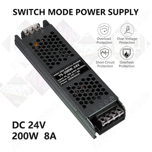 Bộ Chuyển Đổi Nguồn Siêu Mỏng 200W 24V 8.3A Bộ Chuyển Đổi Điện Áp Xoay Chiều Sang DC 200-240V Bằng Nhôm Biến Áp Cho Dải Đèn LED - Product Image 2