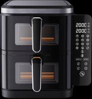 Friteuse à air électrique double panier 11L 2026 avec contrôle numérique et minuterie 0-60 min 200W ° Contrôle de température C, revêtement PTFE, sans huile, 2800W