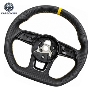 Volante Deportivo Personalizado de Cuero Perforado/Fibra de Carbono Negro M Sport para Audi B8/B9/R8/Q5/Q3/A3/A5/A4/MK3/TTRS/TTS/MK-JIONX - Product Image 3