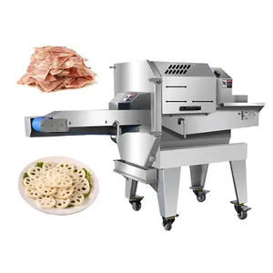 Automatic cooked meat bacon salami sausage slicer cutting machine deli meat slicer price