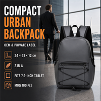 Mochila Compacta Personalizada OEM con Material Resistente al Desgaste, Almacenamiento Inteligente, Divisor para Tablet de 7.9 Pulgadas, para Viajes, Ocio y Desplazamientos Diarios