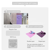 Tapis de yoga TPE antidérapant personnalisé avec impression, 6 mm, 8 mm, couleur de l'étiquette, antidérapant