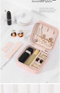 Estuche Organizador de Joyas Portátil Mini al por Mayor, Caja de Almacenamiento de Viaje de Cuero para Exhibición de Aretes, Collares y Anillos - Product Image 6