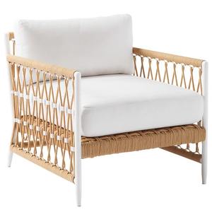 Canapé de jardin une place, structure en alliage d'aluminium, résistant aux UV, rotin PE, mobilier d'extérieur imperméable - Product Image 1