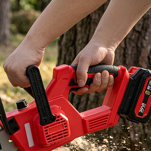 Scie à chaîne sans fil de 12 pouces, sans balais, alimentée par batterie, pour la coupe du bois, la taille des arbres, bricolage professionnel - Product Image 5