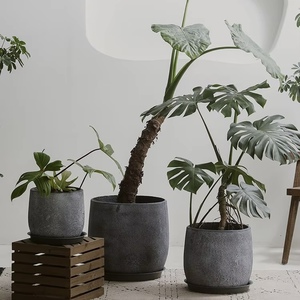 <span class=keywords><strong>Pot</strong></span> de fleurs en ciment et argile, style nordique simple, épaissi, grande capacité, <span class=keywords><strong>pour</strong></span> plantes vertes d'intérieur et d'extérieur, fait main, unique - Product Image 3