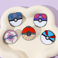 Broche de revers en émail avec logo personnalisé, style japonais, Poké Mon Ball, épingle en métal, alliage moulé avec design gravé, artisanat en métal