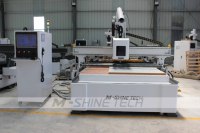 Router CNC con sistema ATC Jinan M-shine 1828/2128 para grabado y corte de madera, línea de productos para muebles