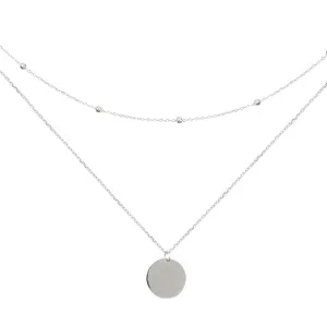 ANENJERY nuove idee di prodotto collana con catena di fascino gioielli per donna collana con ciondolo con perline rotonde a doppio strato