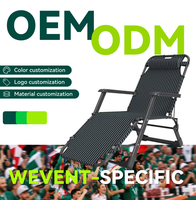 Chaise pliante compacte à cadre métallique réglable multi-positions avec dossier réglable pour villa, sous-sol, parc, loisirs en extérieur