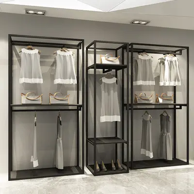 New simple and modern clothing display stand men and women clothing display hanger double hanger