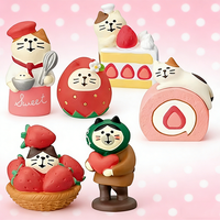 Figurine de dessert féerique à la fraise de style japonais, en résine faite à la main, peinte à la main, accessoires de photographie pour la décoration de la maison et du bureau