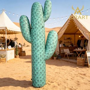 Ballon géant gonflable en forme de cactus vert <span class=keywords><strong>pour</strong></span> salle de réunion, décoration de fête, modèle de plante gonflable de haute qualité - Product Image 6