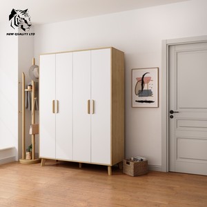 chinese factory best price custom logo <b>large</b> stock ready to ship <b>wardrobe</b> new design house furniture wooden+MDF 4 door <b>wardrobe</b> - Product Image 1