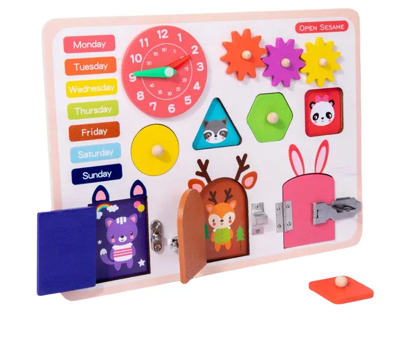 CMC Early education busy board unlocking teaching aids children's educational science and education multi-functional busy fast