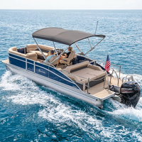 Bateaux de pêche en aluminium sur mesure Allhouse en promotion, 25 pieds, bateau ponton en aluminium soudé à vendre