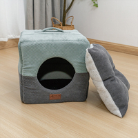 Vente en gros fabricant de lit de chat en peluche court et chaud pliable fonctionnel