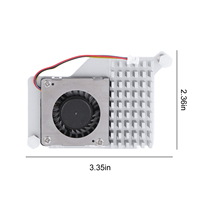 Ventilador de Aluminio Ajustable con Control PWM para Raspberry Pi 5 Turbo Fan