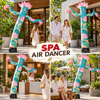 En stock : Danseur d'air gonflable pour salon de bien-être, tube ondulé, décoration fleur de lotus, enseigne marketing, promotion de services de spa et de relaxation