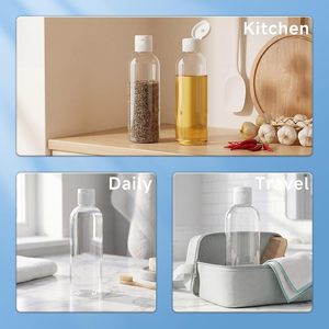 PET <b>Plastic</b> <b>Bottle</b> 30ml 50ml 60ml 80ml <b>100ml</b> 120ml 150ml 200ml 250ml 500ml 650ml 750ml 1000ml Cosmetic Packaging with Flip Cap - Product Image 4