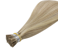 Service OEM ODM Extensions de cheveux naturels pré-collées I-Tips Remy, brun foncé balayage, extensions de cheveux à la kératine invisibles