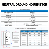 Résistance de mise à la terre neutre certifiée ISO9001, testée régulièrement à 100 %, 6,3 kV-35 kV, 10 A-2000 A, pour expédition mondiale